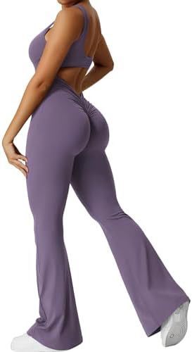 Combinaison yoga femme évasée longue